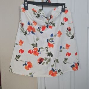 Torrid Floral Tunic with Orange and Blue Accents